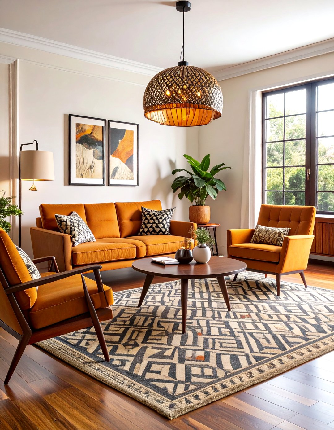 24 Black and Orange Living Room Ideas for Bold Spaces - Too Much Time