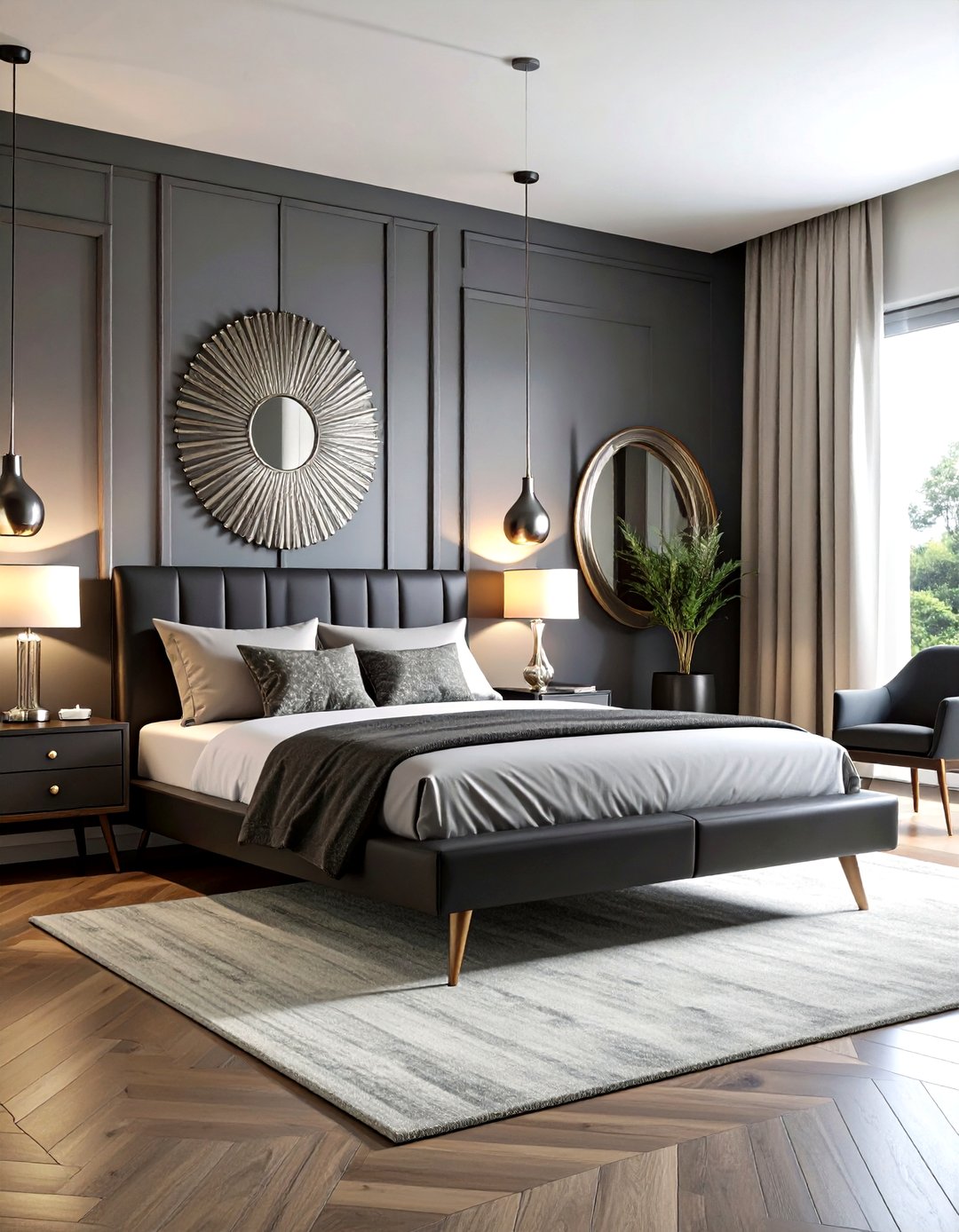 24 Black and Silver Bedroom Ideas with Timeless Style - Too Much Time