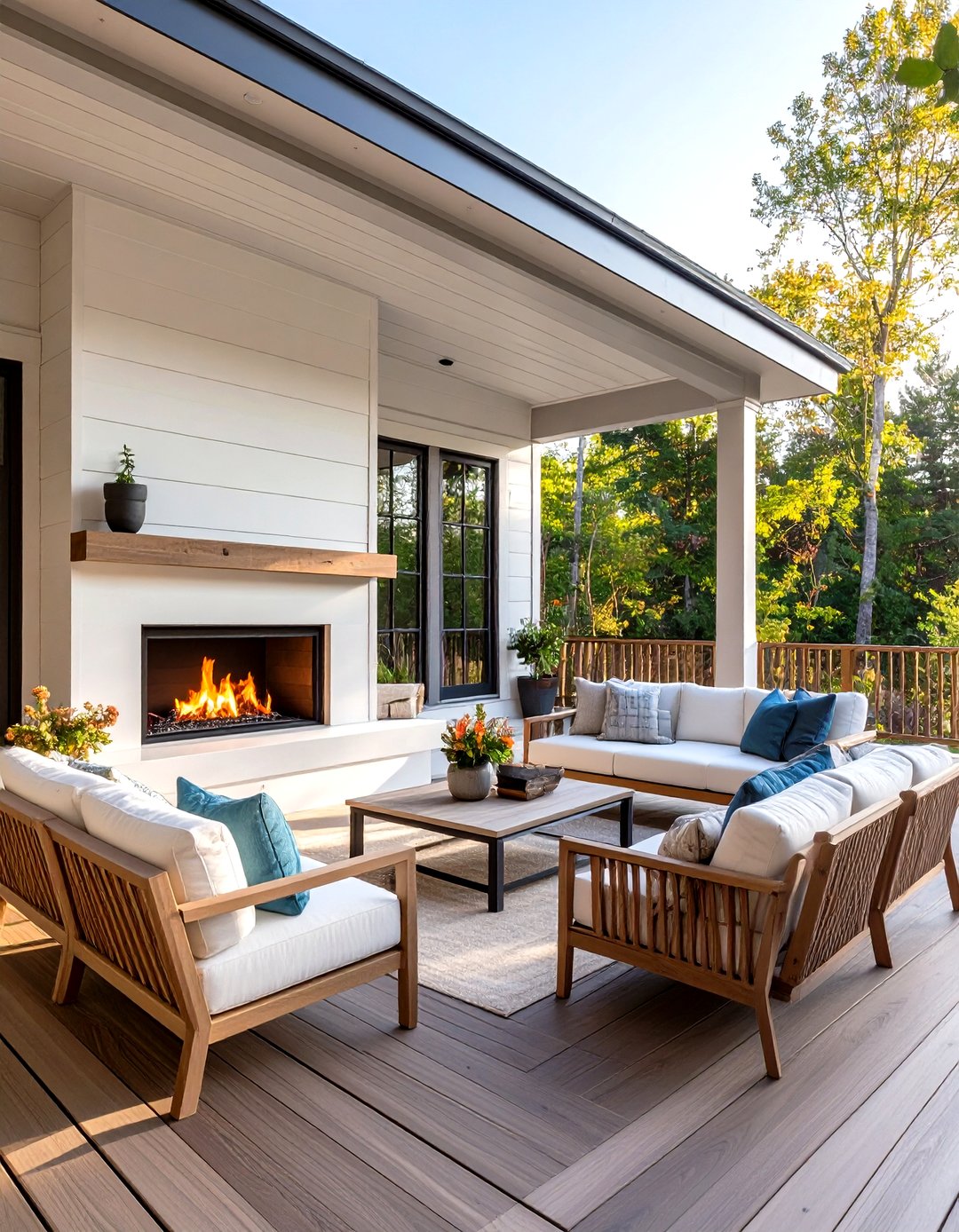 24 Covered Deck with Fireplace Ideas for Cozy Spaces - Too Much Time