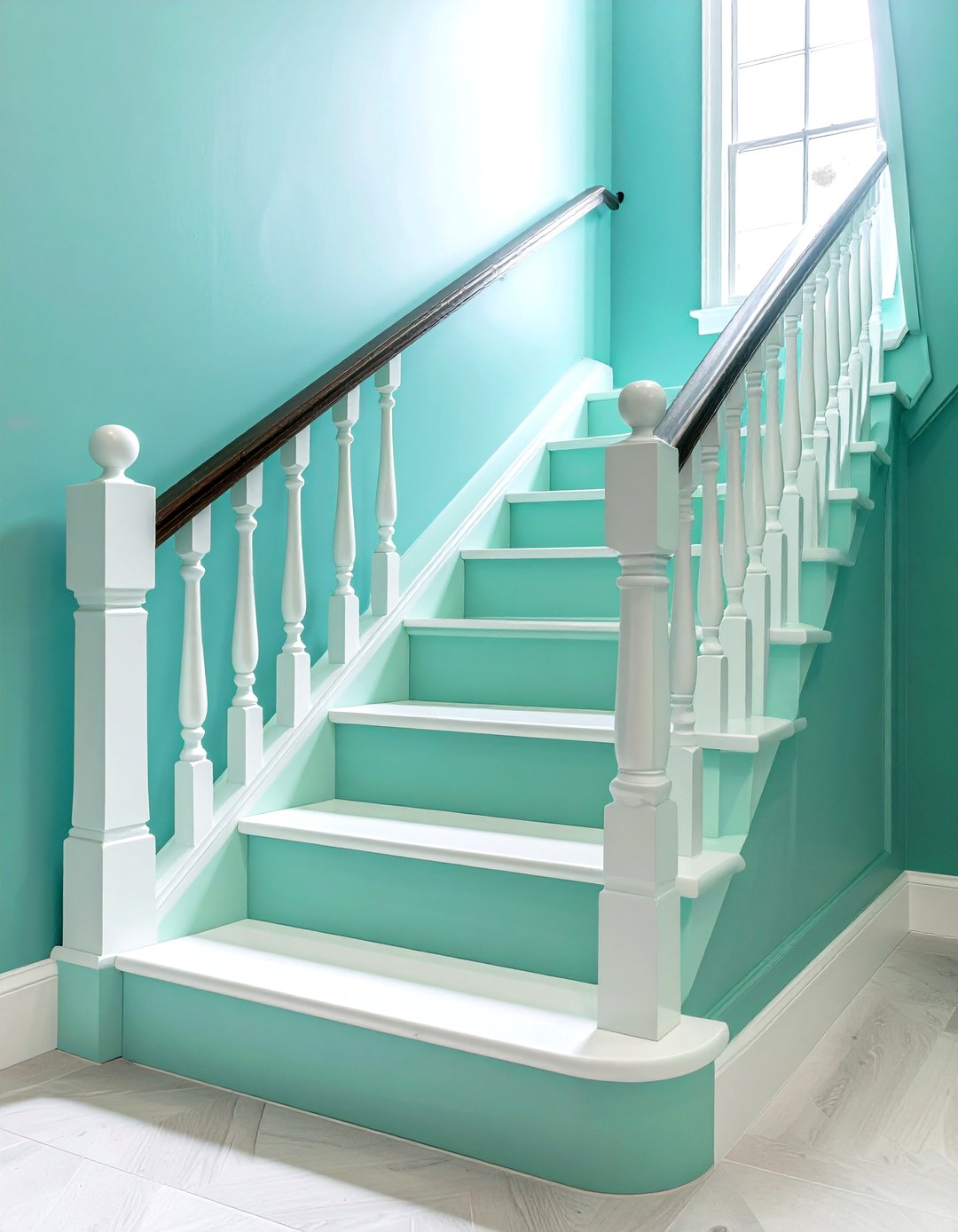 24 Painted Stair Ideas: Colorful Risers and Guardrails - Too Much Time