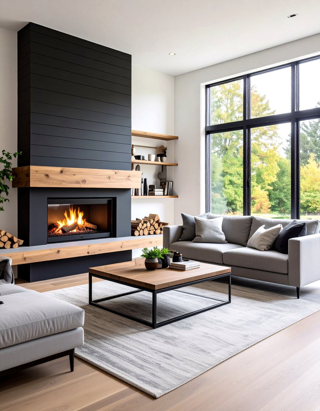 24 Black Shiplap Fireplace Ideas to Elevate Spaces - Too Much Time