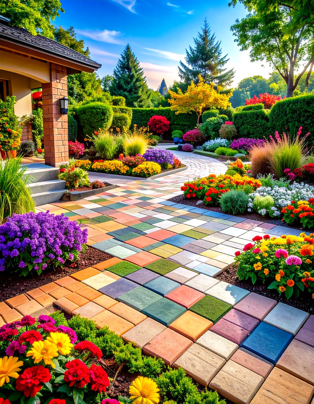 24 Paver Walkway Ideas That Welcomes Guests with Style - Too Much Time