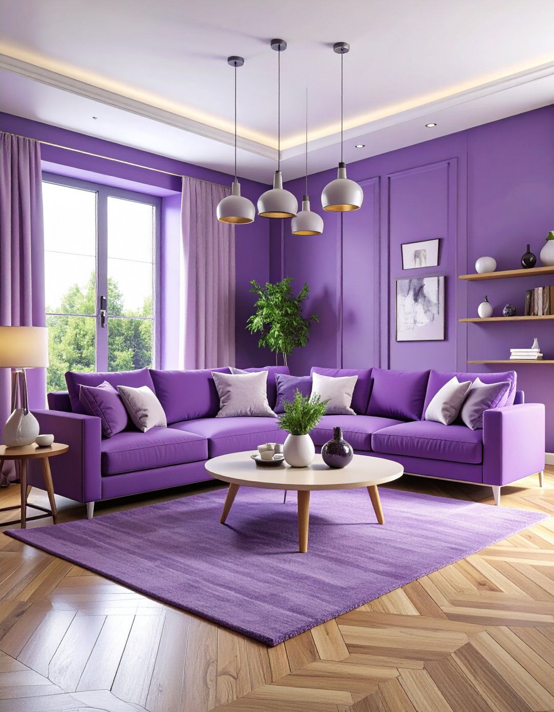 24 Purple Living Room Ideas to Elevate Cozy Spaces - Too Much Time