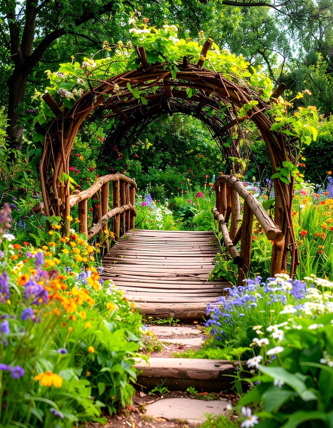 24 Garden Bridge Ideas: Arched Spans That Charm Gardens - Too Much Time