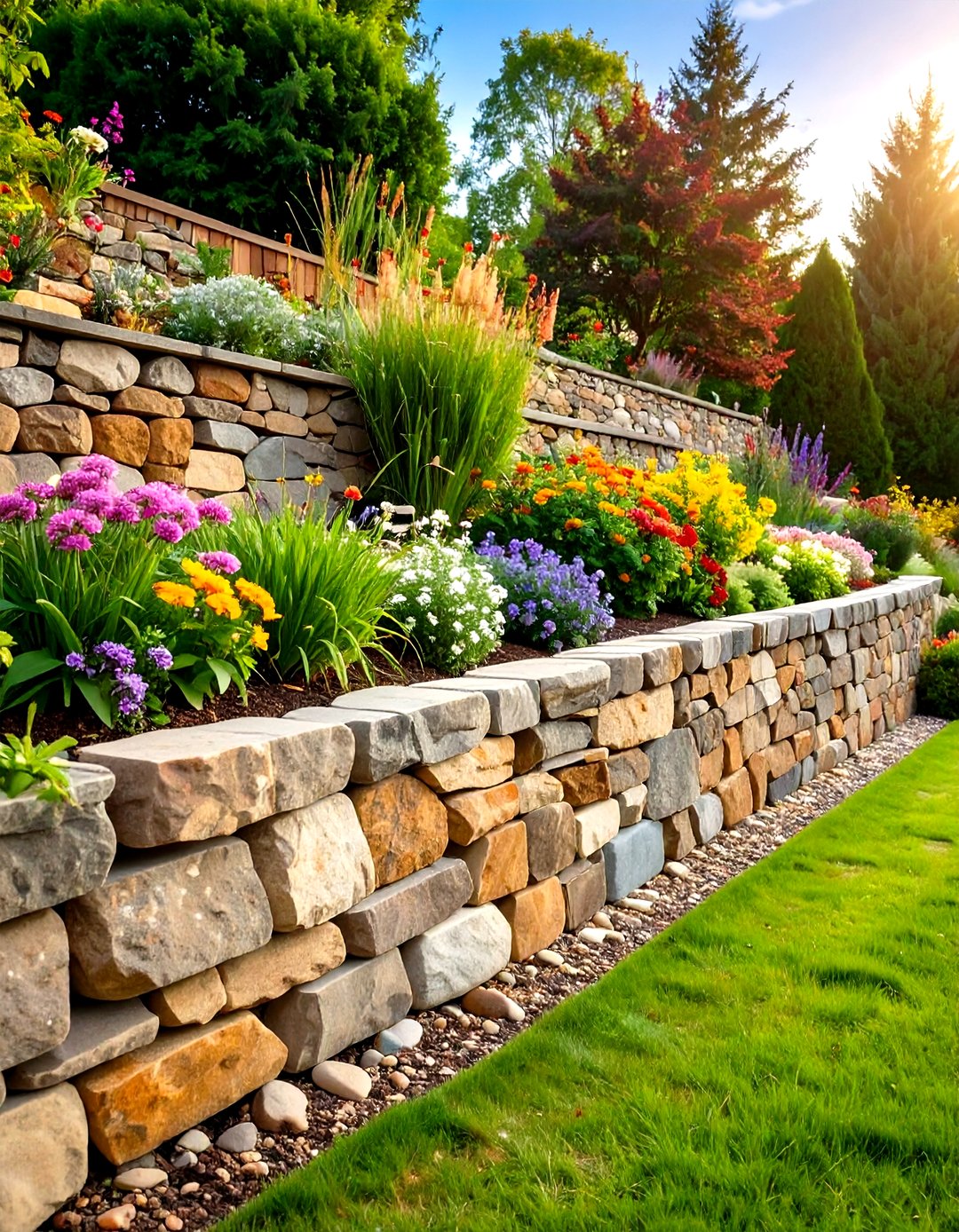 24 Inexpensive Retaining Wall Ideas for Budget Yards - Too Much Time