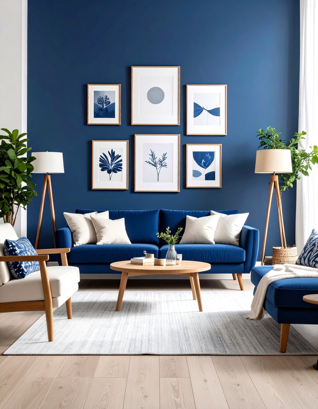 24 Navy Living Room Ideas to Stylishly Refresh - Too Much Time