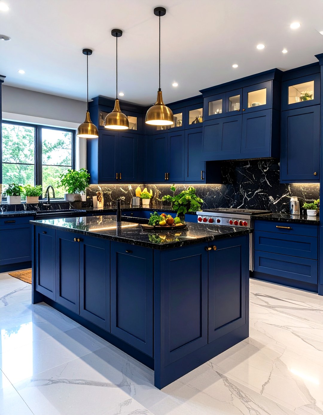 24 Navy Blue Kitchen Cabinets Ideas to Elevate Kitchens - Too Much Time