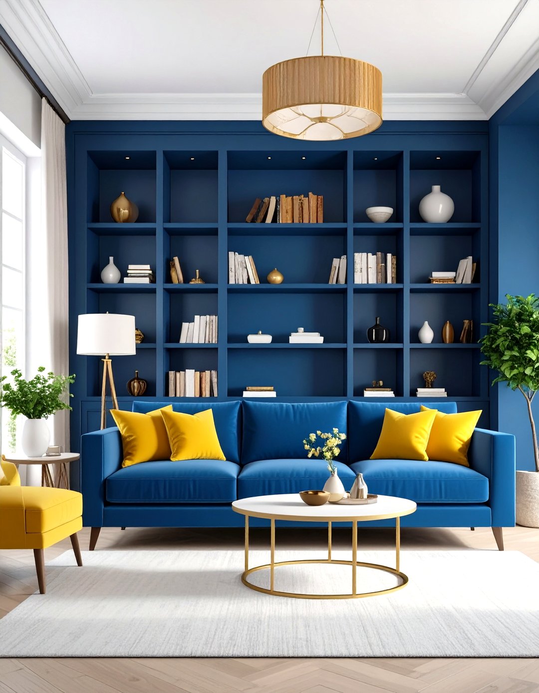 24 Navy Living Room Ideas to Elevate Spaces At Home - Too Much Time