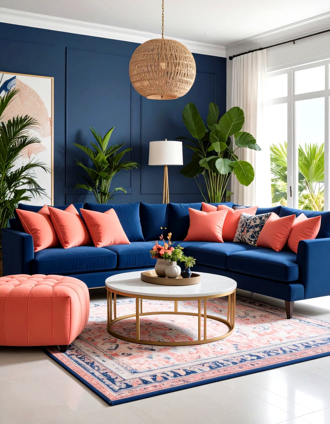 24 Navy Living Room Ideas to Elevate Spaces At Home - Too Much Time