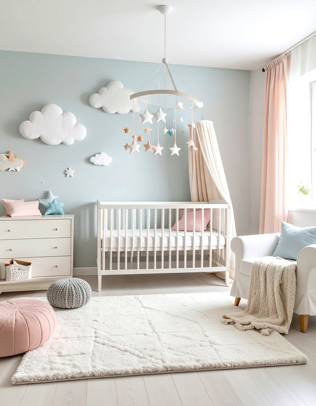 24 Cloud Themed Bedroom Ideas: Soft, Dreamy Interiors - Too Much Time