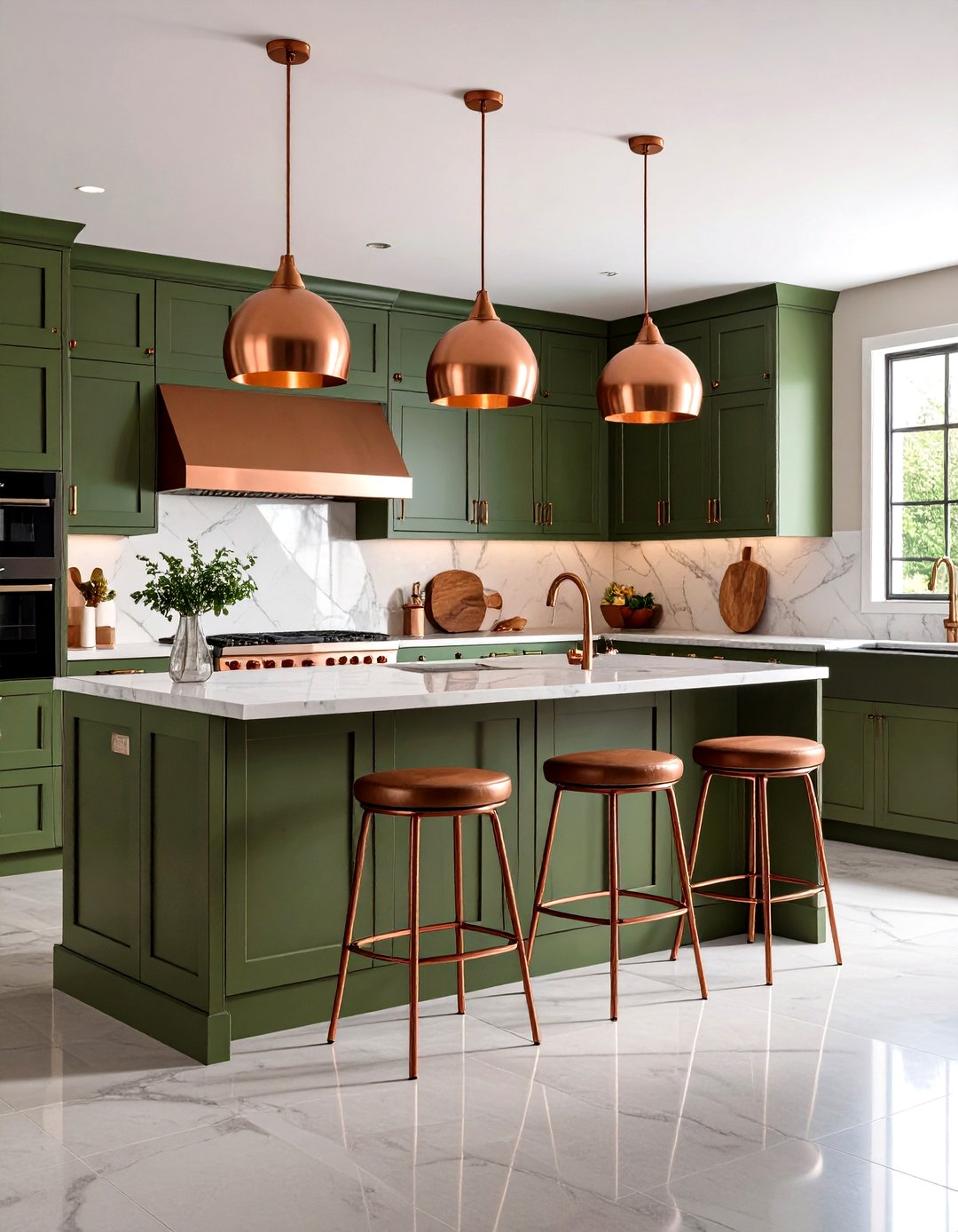 24 Green and Copper Kitchen Ideas for Stylish Kitchens - Too Much Time