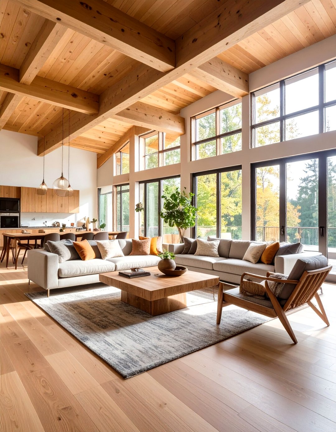 24 Exposed Beam Living Room Ideas for Cozy Open Layouts - Too Much Time