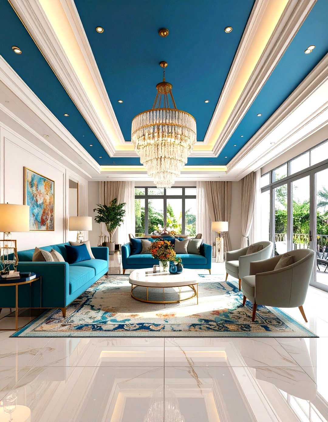 24 Living Room Ceiling Ideas to Elevate Your Space - Too Much Time