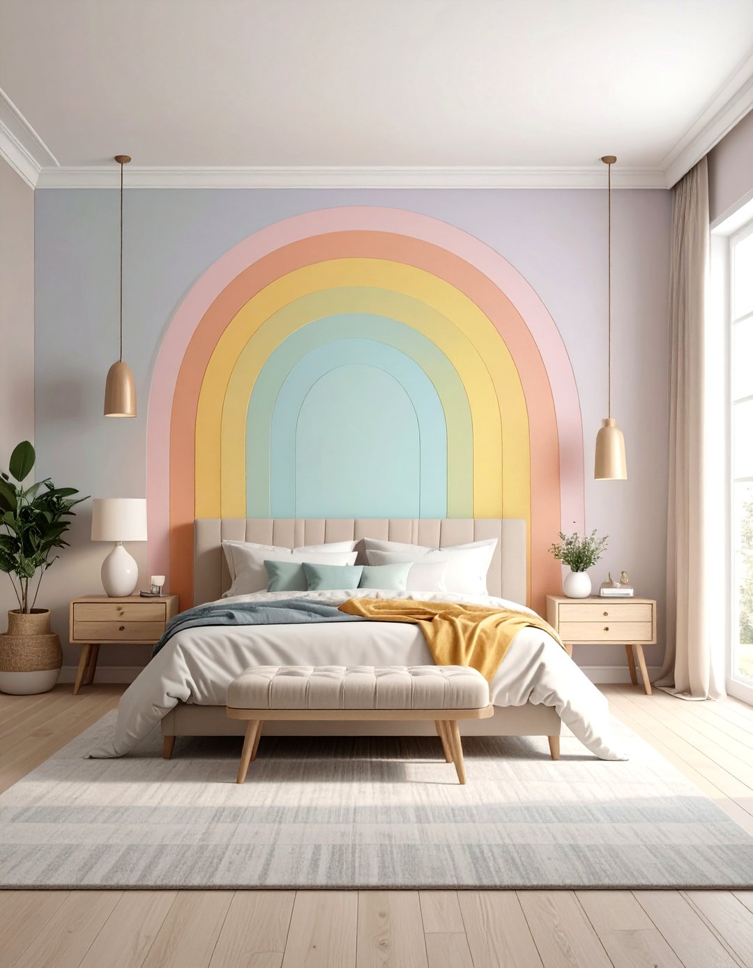 24 Rainbow Bedroom Ideas: Cozy and Colorful Spaces - Too Much Time