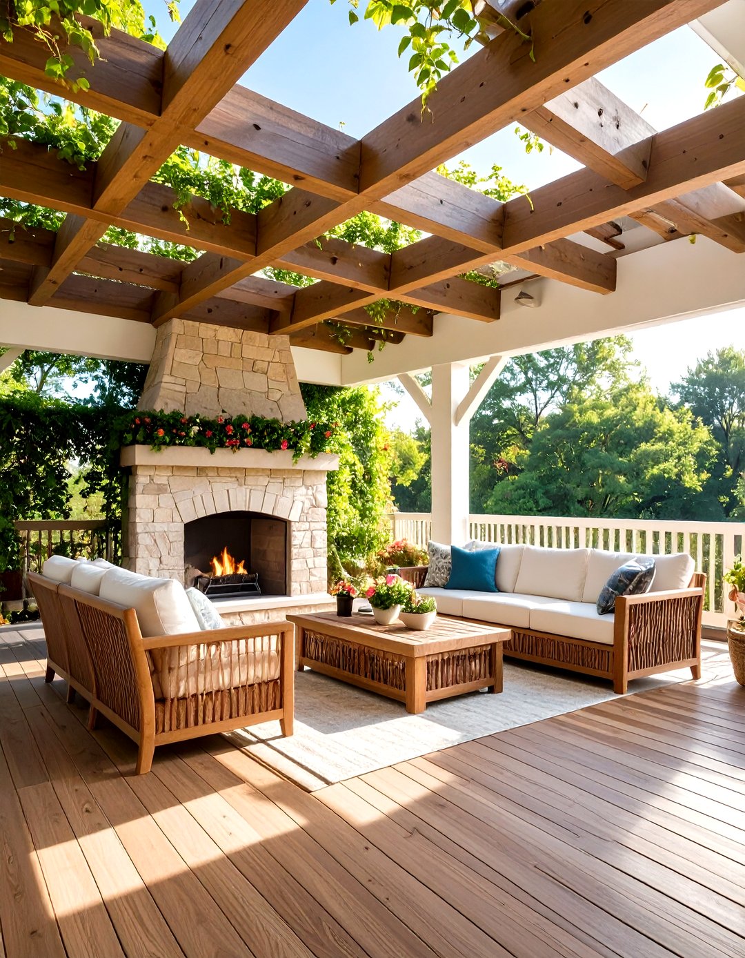 24 Covered Deck with Fireplace Ideas for Cozy Spaces - Too Much Time