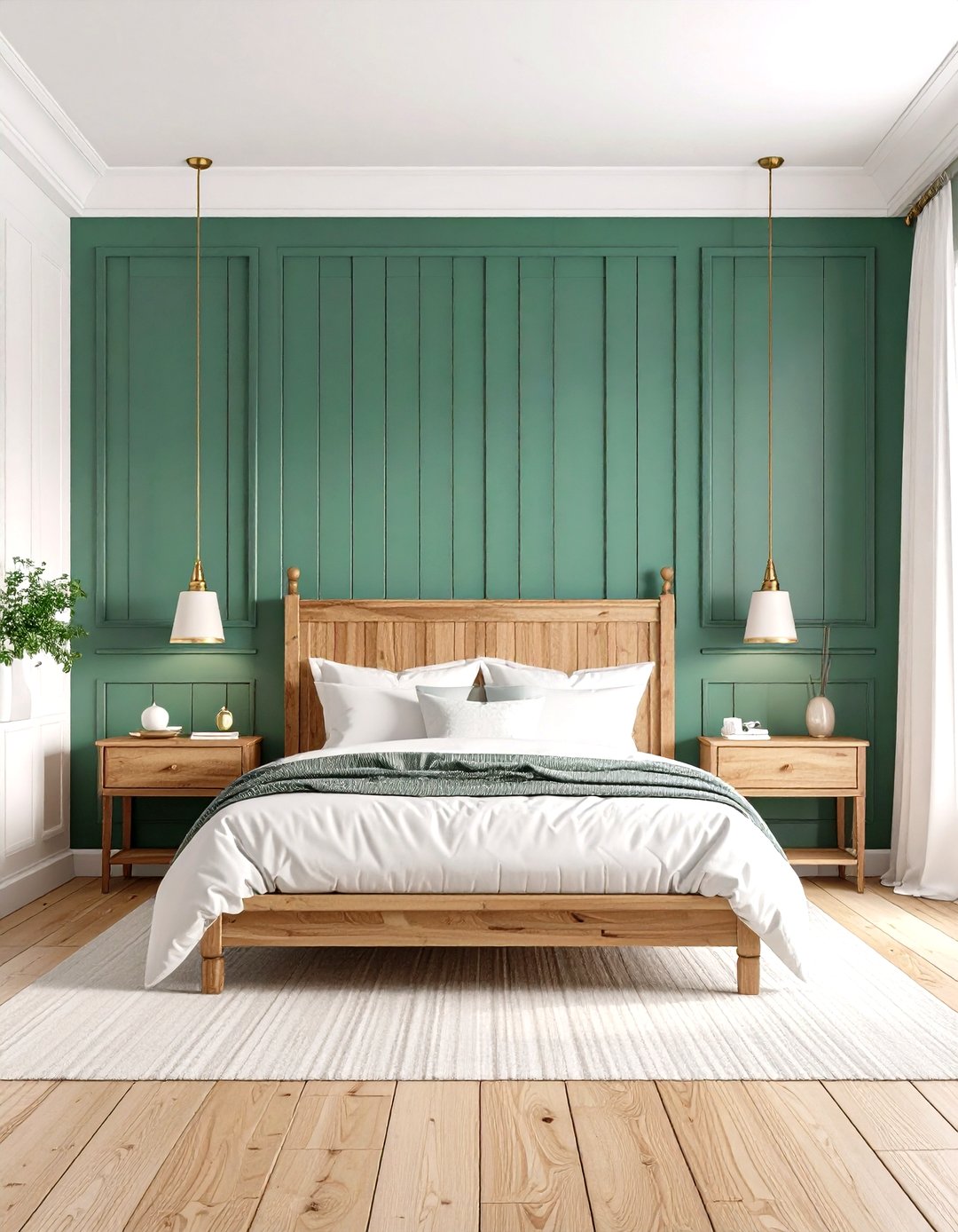 24 Dark Green Accent Wall Ideas for Interiors and Decor - Too Much Time