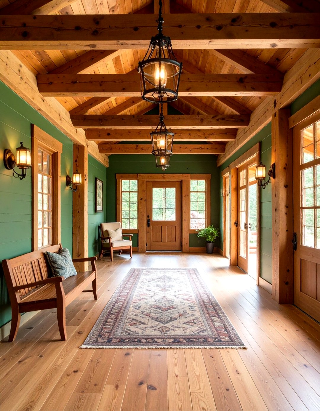 24 Green Hallway Ideas to Brighten Your Path Home - Too Much Time