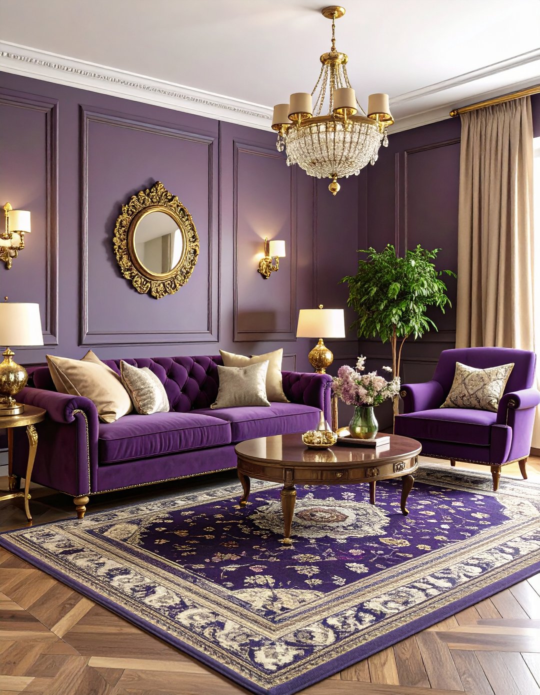 24 Purple Living Room Ideas to Elevate Cozy Spaces - Too Much Time