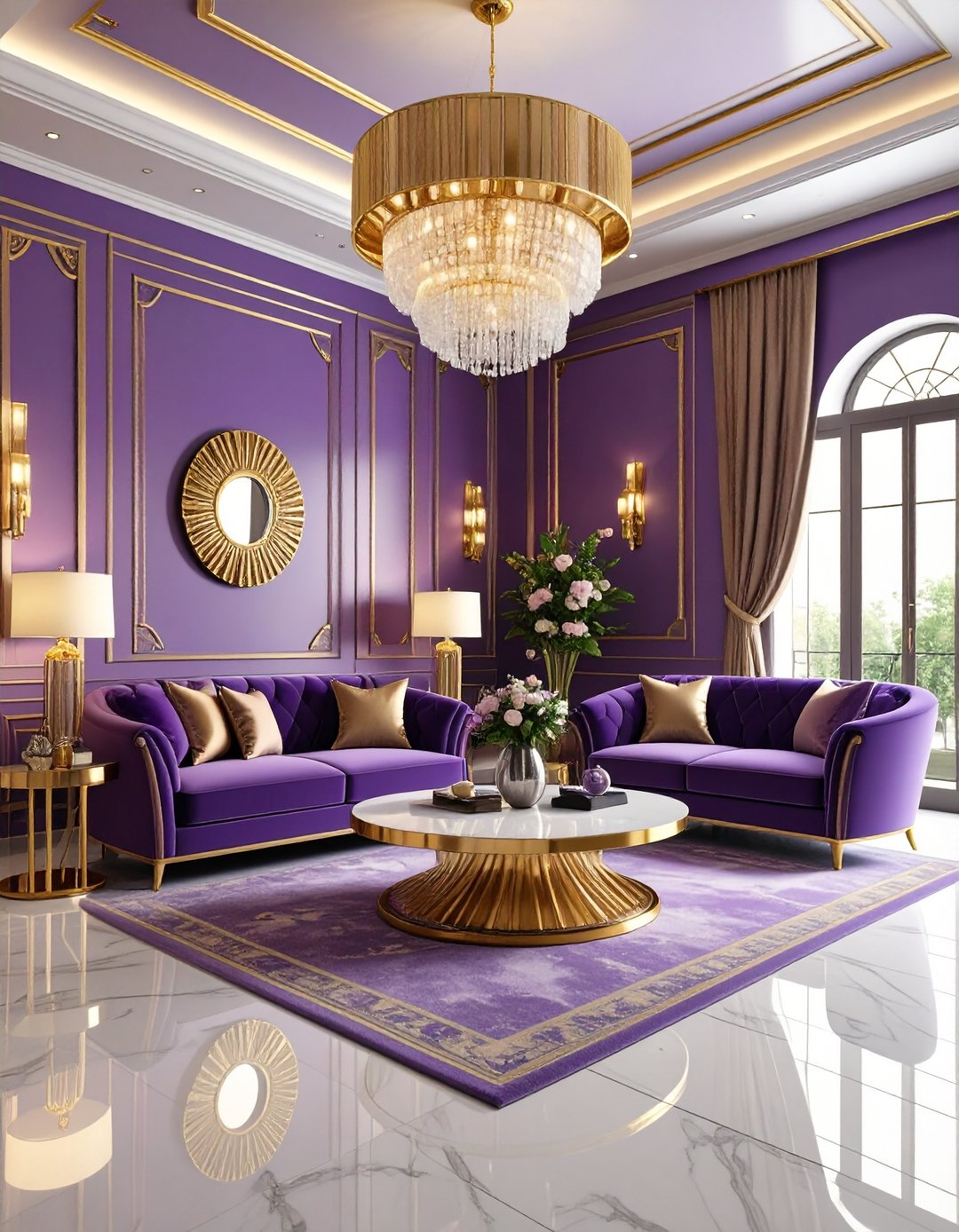24 Purple Living Room Ideas to Elevate Cozy Spaces - Too Much Time