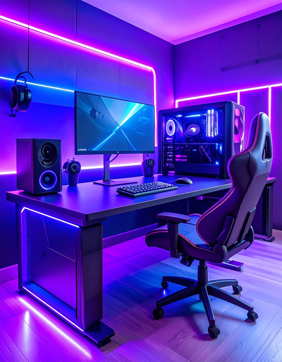 24 Purple Gaming Setup Ideas: Create a Comfy Desk Space - Too Much Time