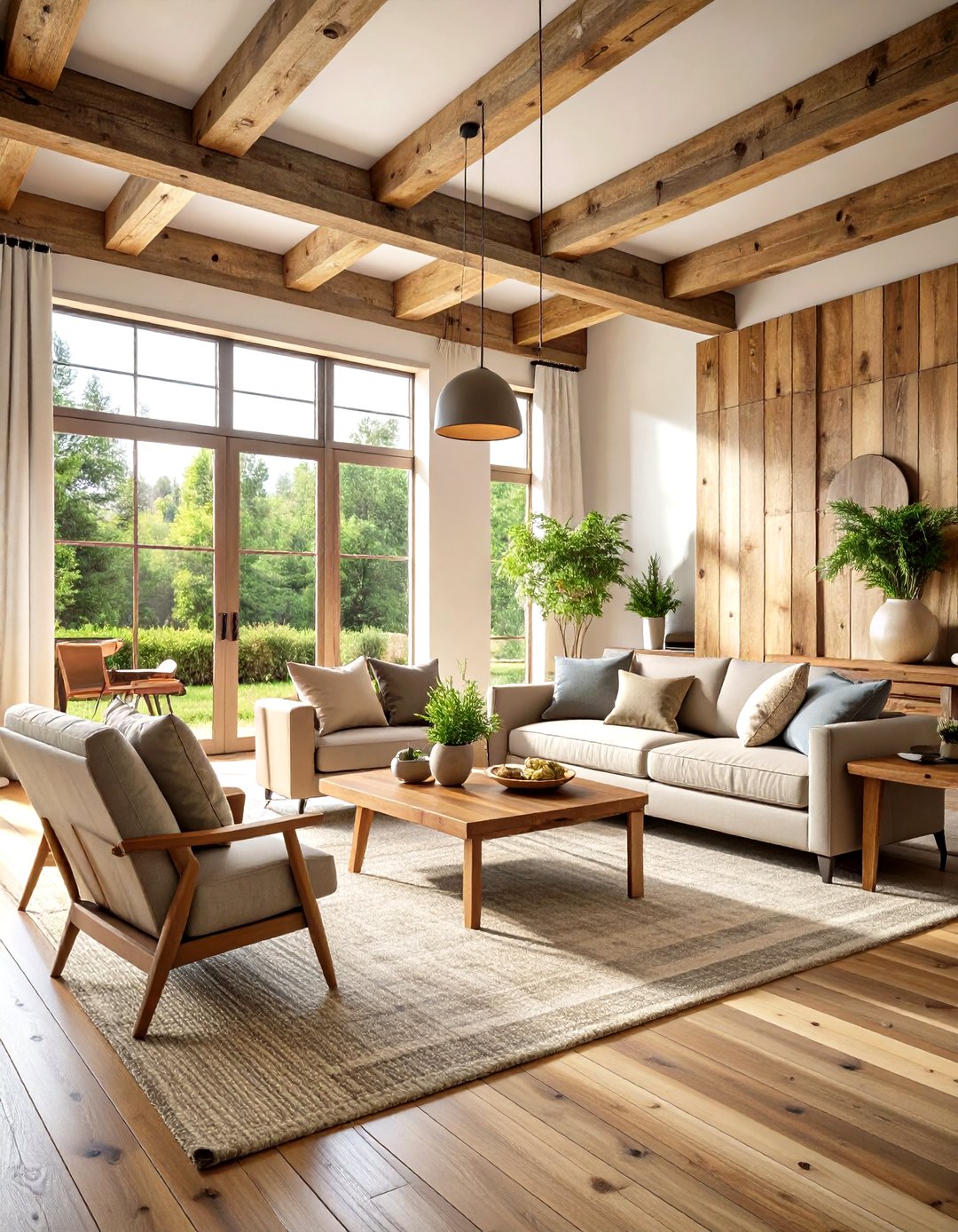 24 Natural Living Room Ideas for Calm, Earthy Comfort - Too Much Time - Vintage Reclaimed Wood Living Room Furniture