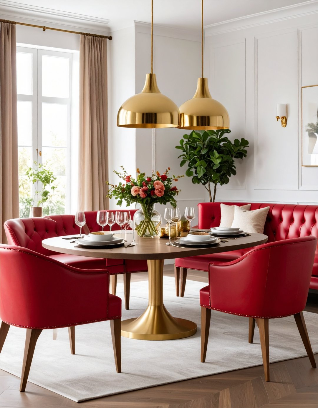 24 Red Dining Room Ideas for Vibrant, Cozy Meals Daily - Too Much Time