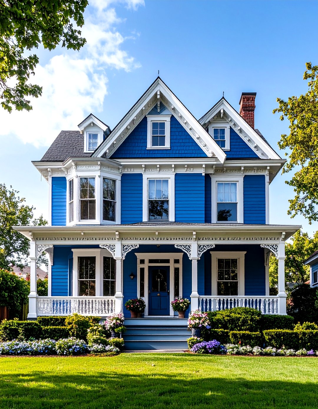 24 Blue House Siding with White Trim Ideas for Charm - Too Much Time
