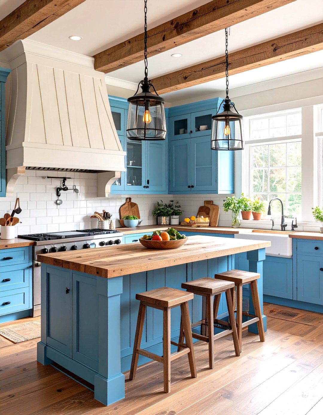 24 White Kitchen Cabinets with Blue Island Ideas Now - Too Much Time