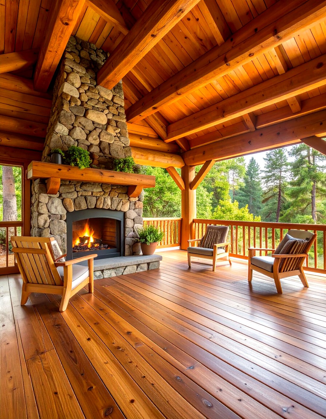24 Covered Deck with Fireplace Ideas for Cozy Spaces - Too Much Time