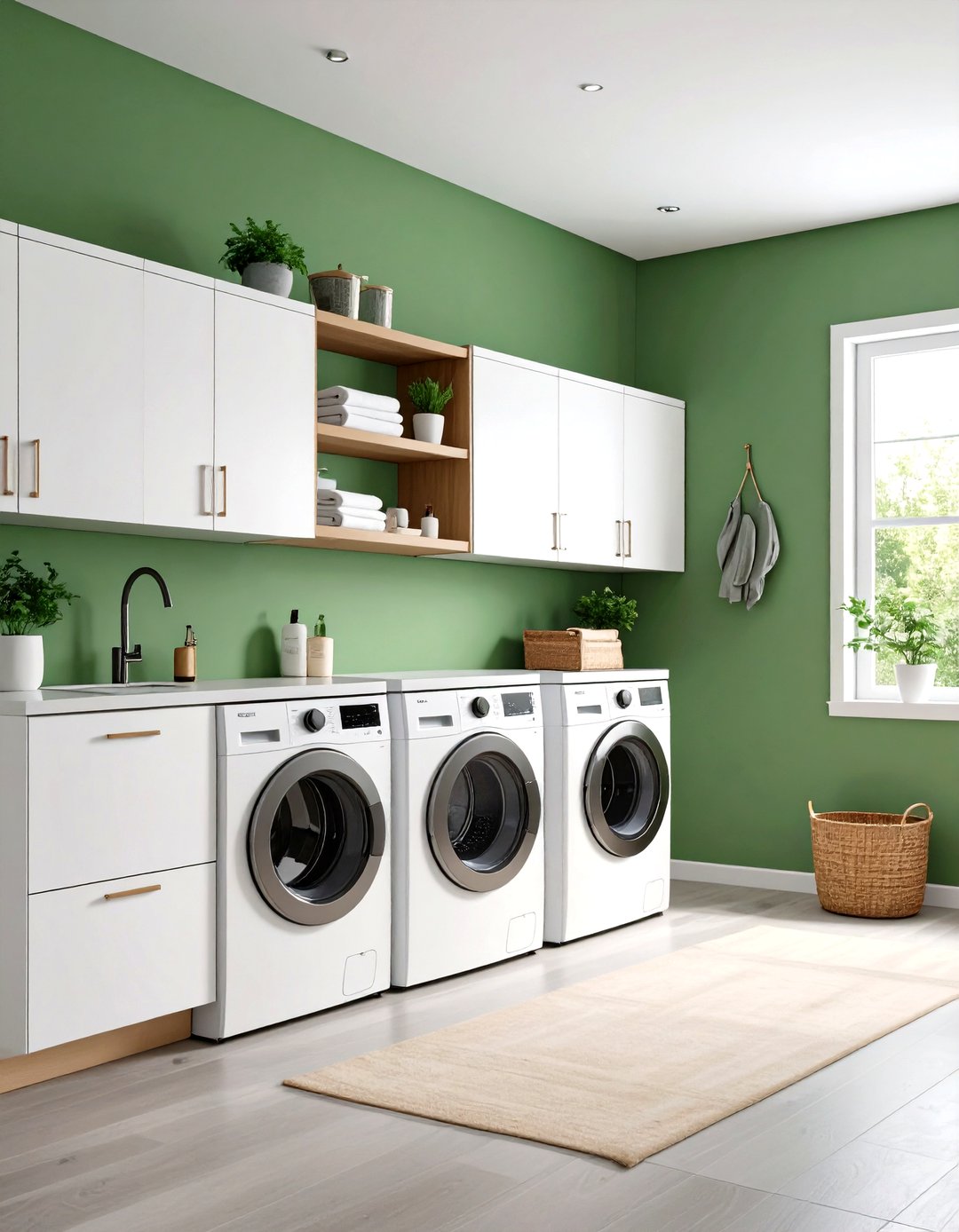 24 Sage Green Laundry Room Ideas: Fresh Efficient Space - Too Much Time