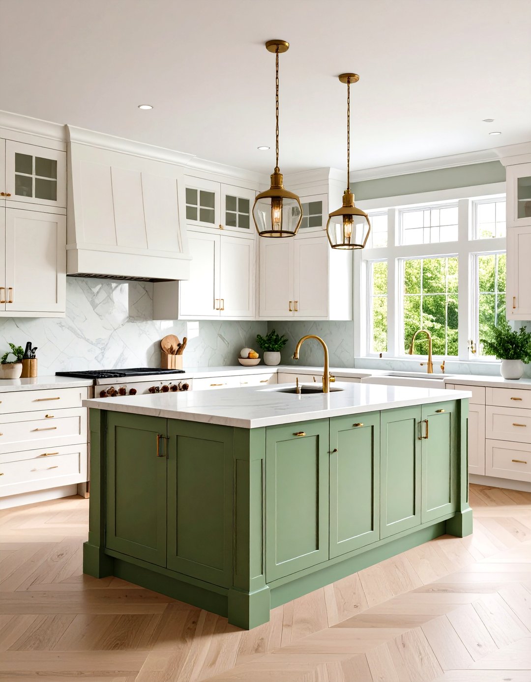 24 Rustic Sage Green Kitchen Cabinets for Warm Neutrals - Too Much Time