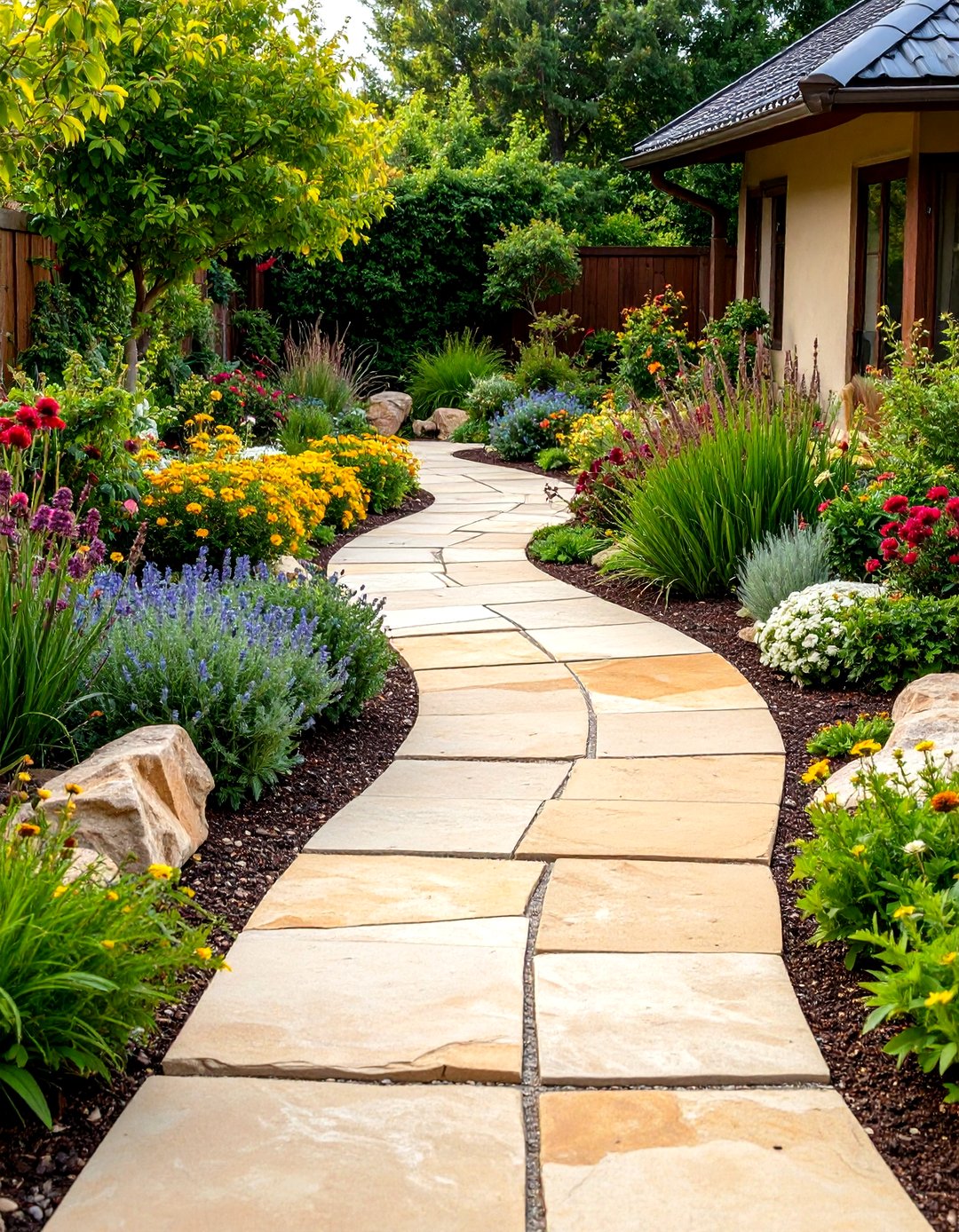 24 Stone Walkway Ideas for Charming Paths and Sidewalks - Too Much Time