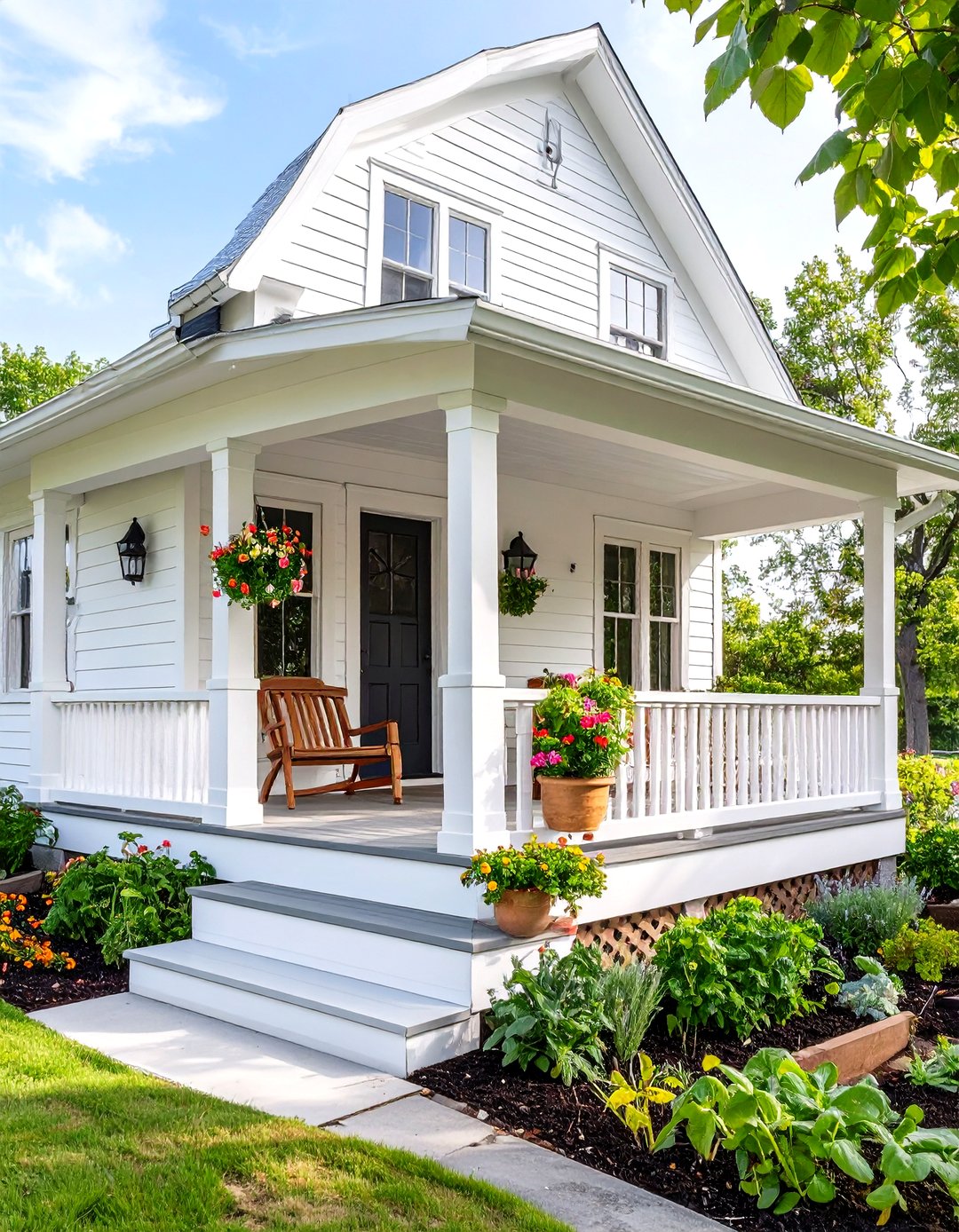 24 White Farmhouse with Wrap-around Porch Ideas for Now - Too Much Time