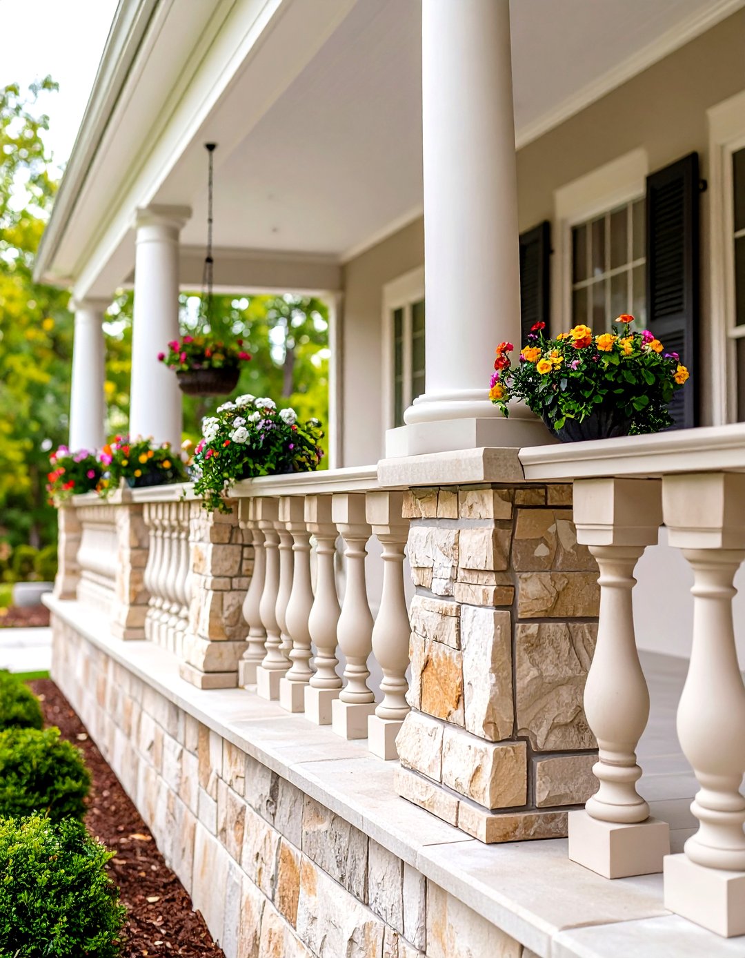 Brick Column Railing 24 Porch Railing Ideas: Stylish Safety and Porch Charm - Too Much Time