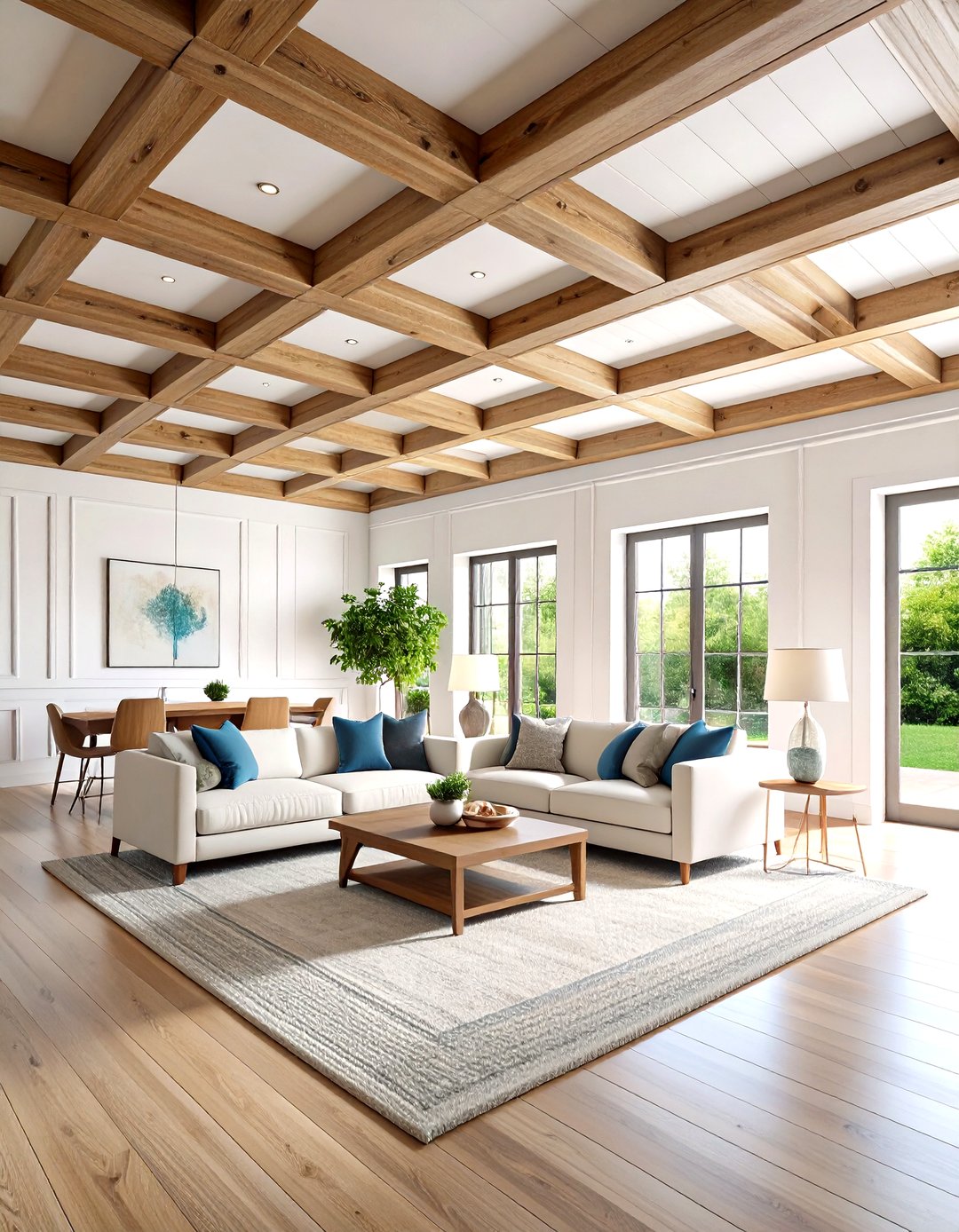 24 Living Room Ceiling Ideas to Elevate Your Space - Too Much Time