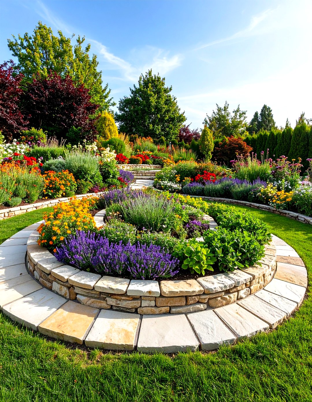 Picture of 24 Spiral Garden Design Ideas: Lovely Winding Paths - Too Much Time