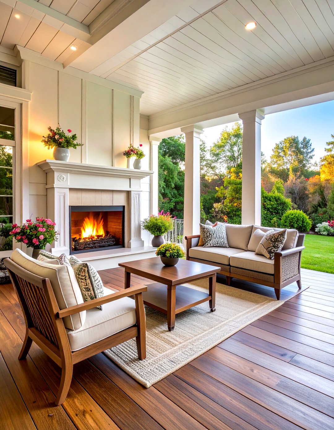 24 Covered Deck with Fireplace Ideas for Cozy Spaces - Too Much Time