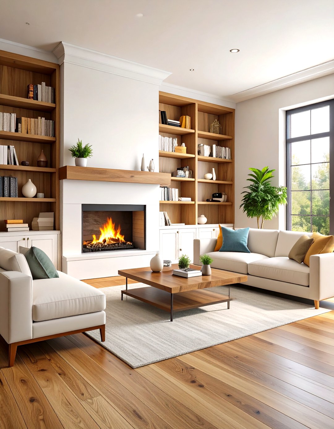 24 Fireplace with Bookshelves for Stylish Warmth Ideas - Too Much Time