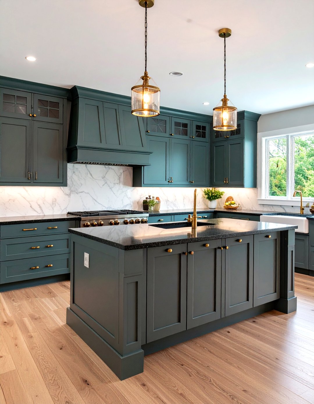 24 Kitchen with Gray Cabinets and Black Countertops Ideas - Too Much Time