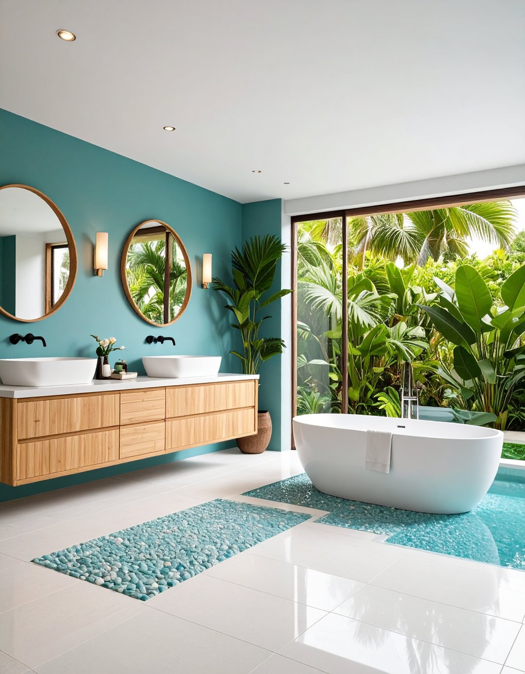 19 Best Pool Bathroom Ideas to Try Now - Opple House - Textured Pooling Bathroom Ideas
