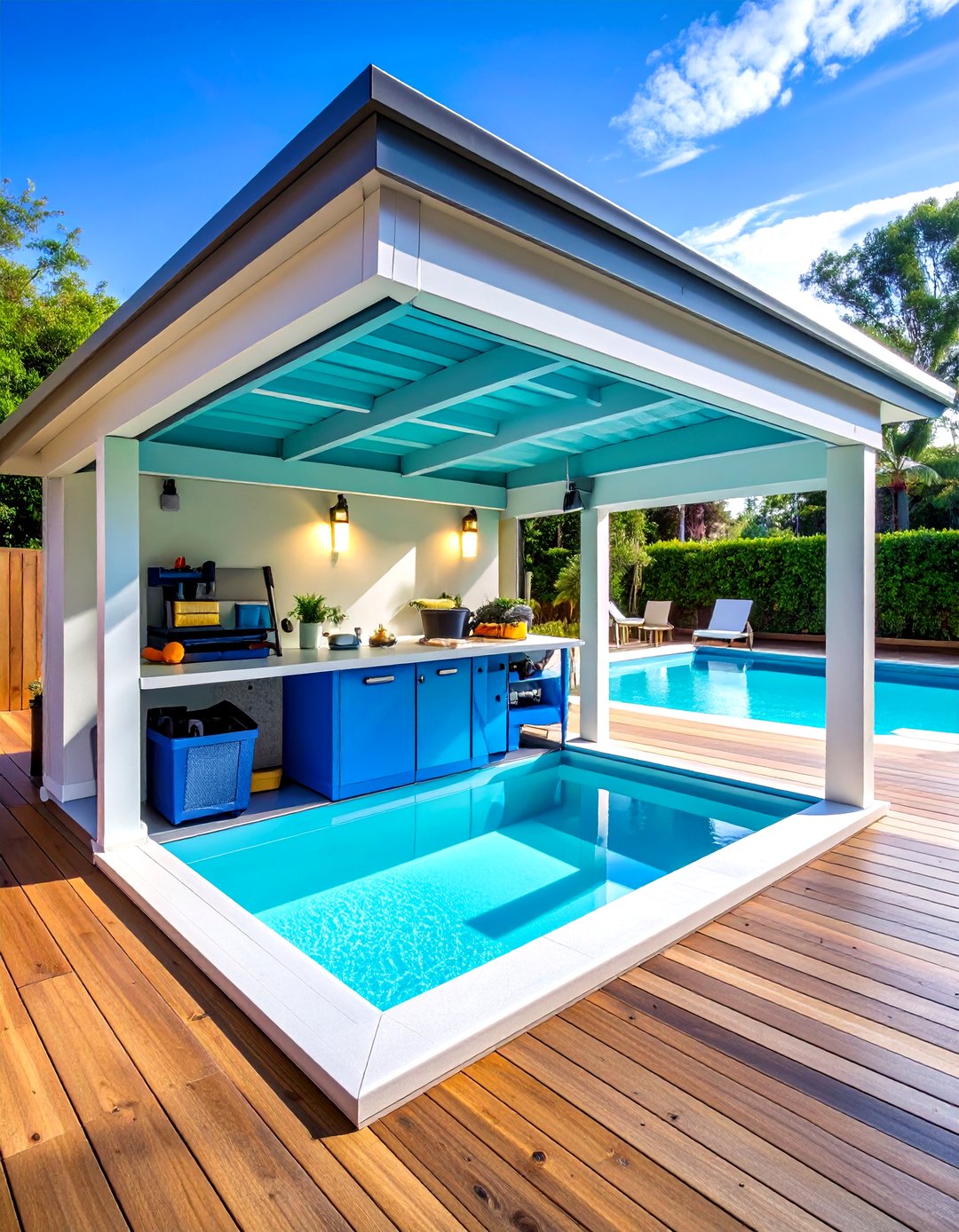 24 Pool Storage Ideas to Declutter and Organize Smartly - Too Much Time