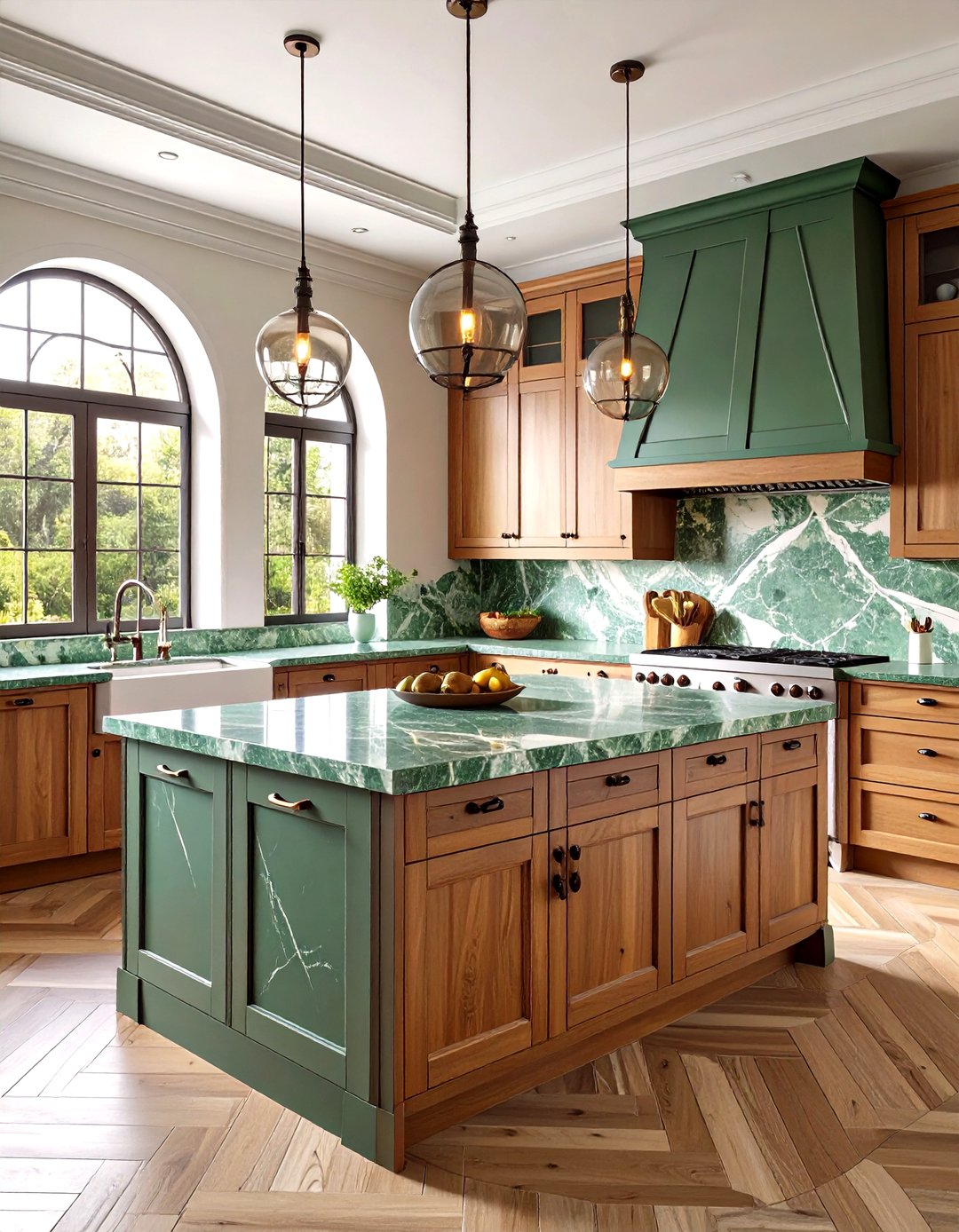 24 Kitchen with Green Countertops Ideas for Chic Design - Too Much Time