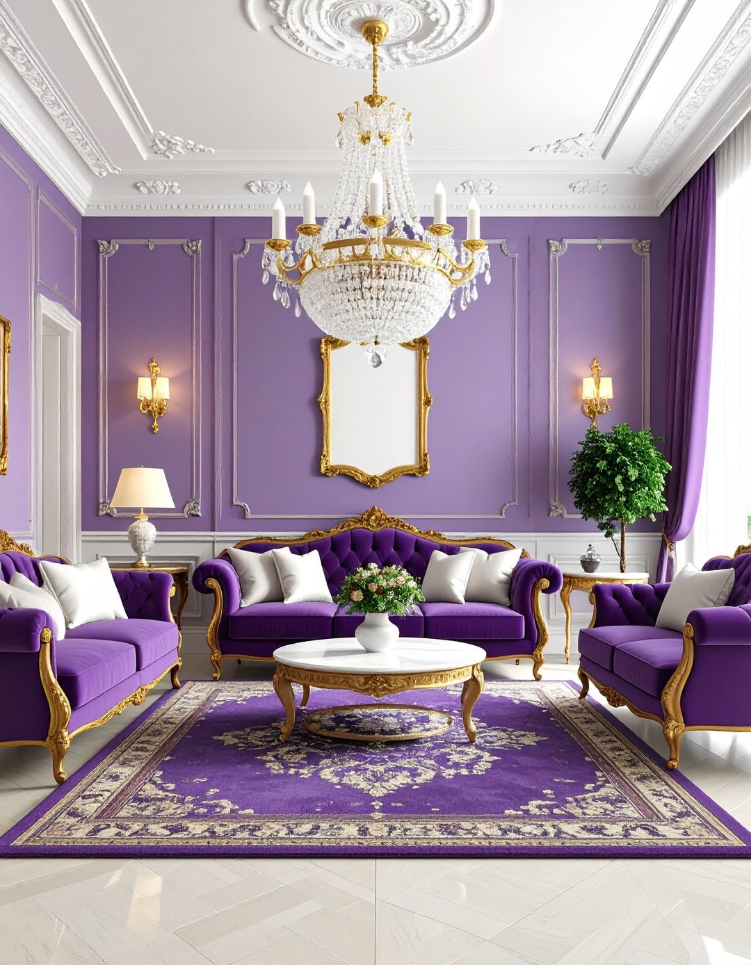 24 Purple Living Room Ideas to Elevate Cozy Spaces - Too Much Time