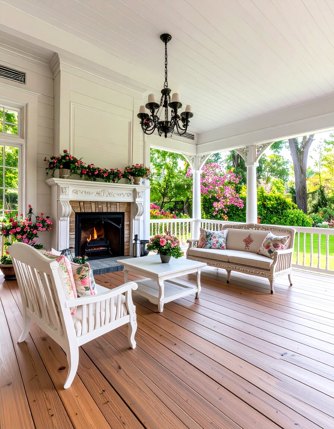 24 Covered Deck with Fireplace Ideas for Cozy Spaces - Too Much Time