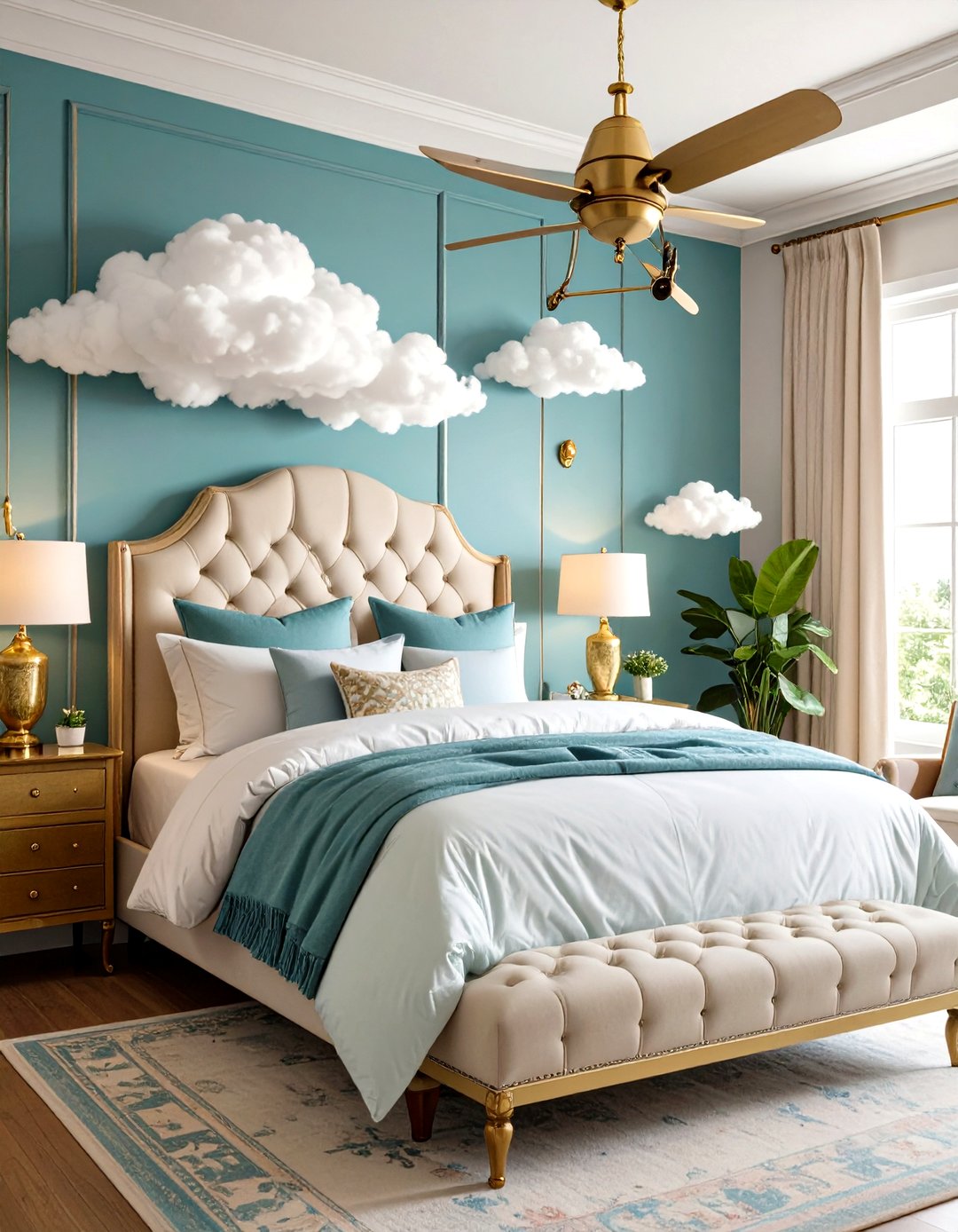 24 Cloud Themed Bedroom Ideas: Soft, Dreamy Interiors - Too Much Time