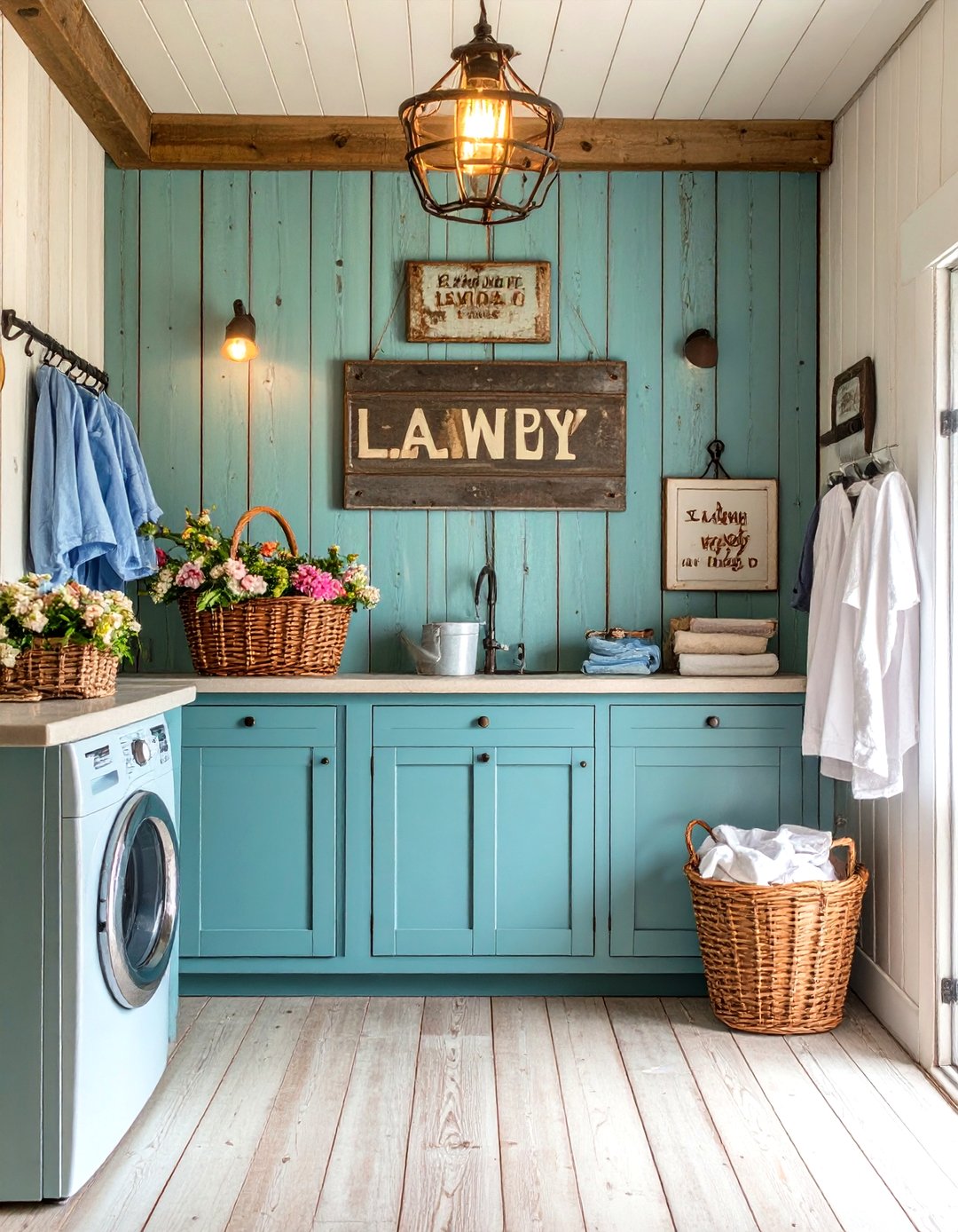 24 Rustic Laundry Room Ideas for Tidy Laundry Spaces - Too Much Time