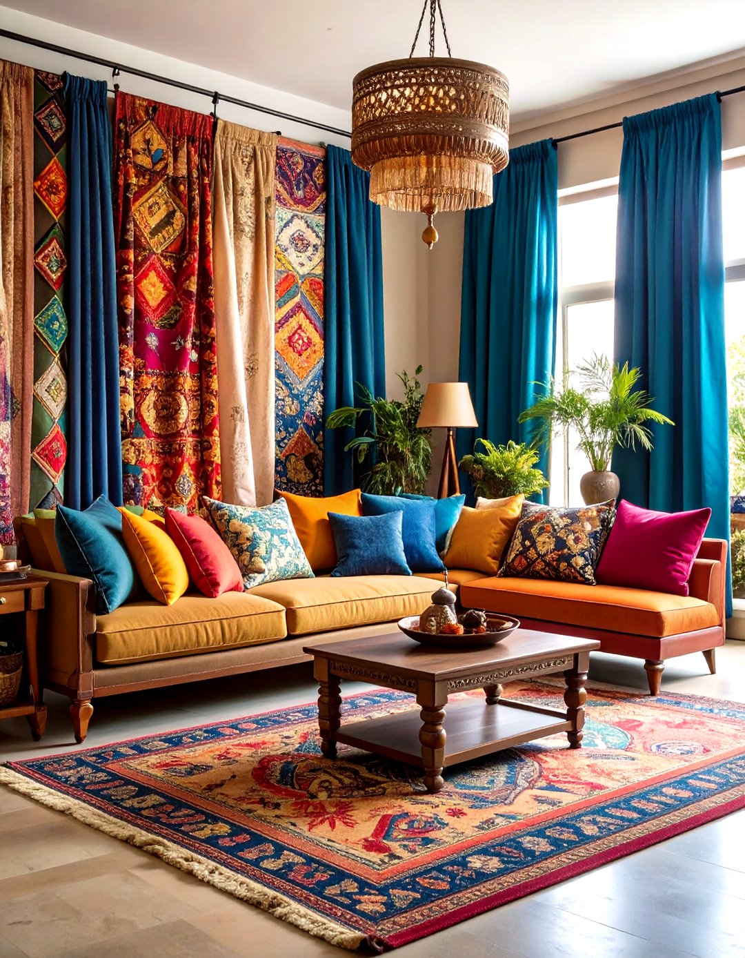 24 Boho Curtain Ideas: Textures, Patterns, and Style - Too Much Time