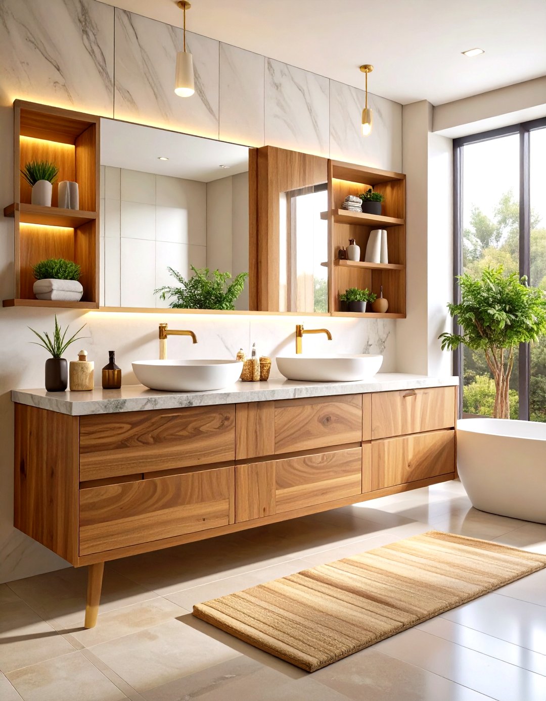 24 Floating Vanity Bathroom Ideas: Compact Storage - Too Much Time