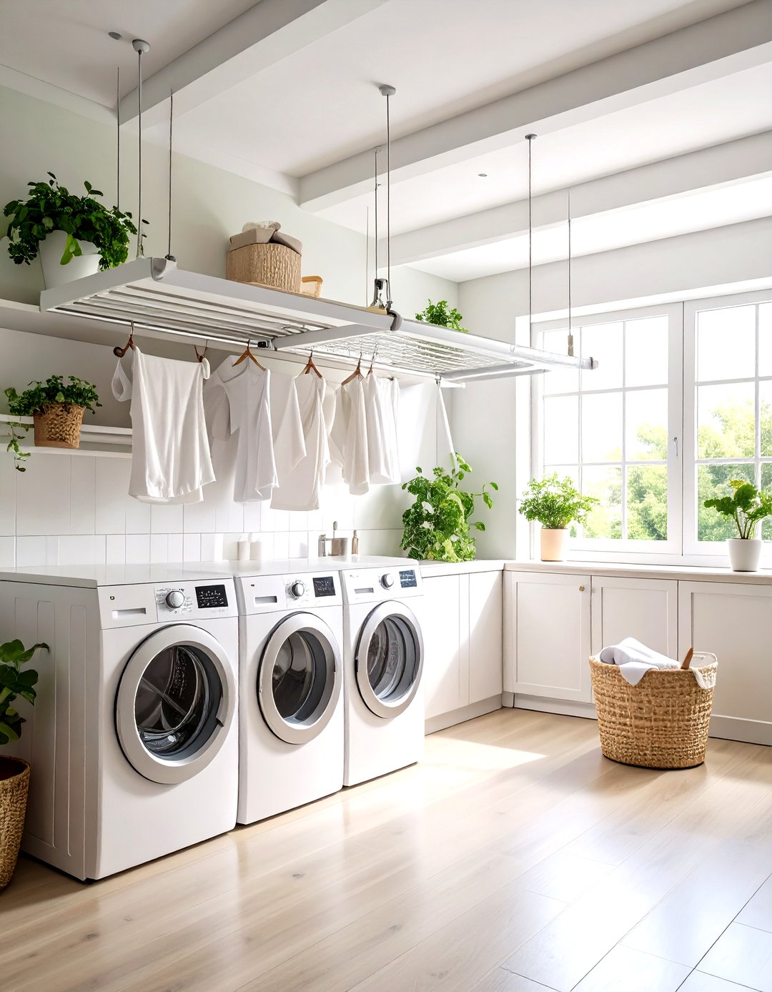 24 White Laundry Room Ideas to Brighten Chores Daily - Too Much Time