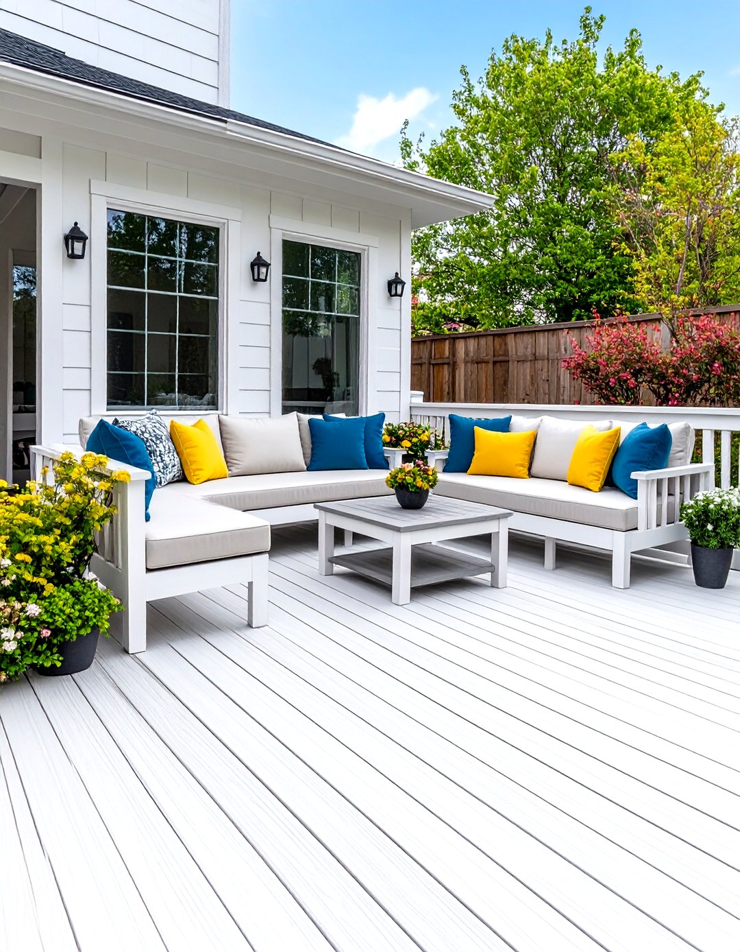 24 White Deck Ideas to Elevate Outdoor Living Spaces - Too Much Time